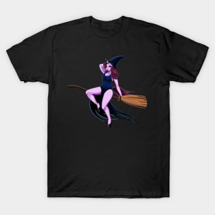 Halloween Unicorn Witch T-Shirt